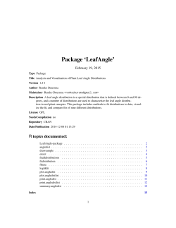 Package `LeafAngle`