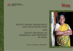 Rights under Inheritance and Succession Laws and Rights Relating