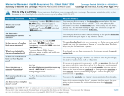Elect Gold 1250 - Memorial Hermann Health Solutions