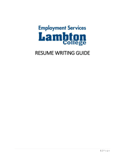 Resumé Writing Guide