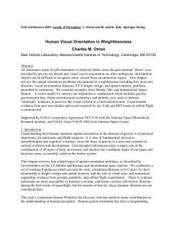 CM Oman (MIT) Human Visual Orientation in Weightlessness