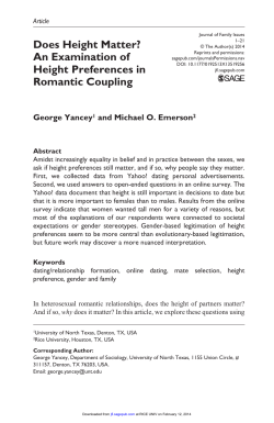 Does Height Matter? - Rice Scholarship Home