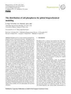 The distribution of soil phosphorus for global biogeochemical