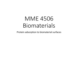 MME 4506 Biomaterials