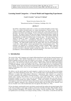 sample swap paper - Department of Cognitive and Neural Systems