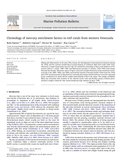 Chronology of mercury enrichment factors in reef