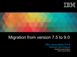 Migration from version 7.5 to 9.0