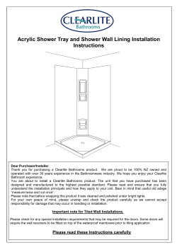 Acrylic Shower Tray and Shower Wall Lining Installation