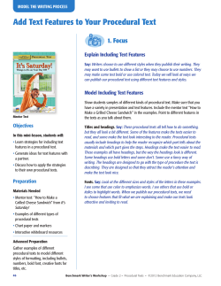 Add Text Features to Your Procedural Text
