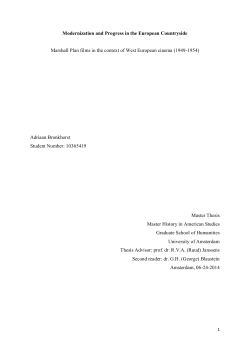 Modernization and Progress in the European Countryside Marshall