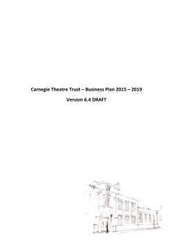 Carnegie Theatre Trust &ndash; Business Plan 2015
