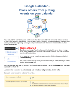 Google Calendar - Block others from putting events on your calendar