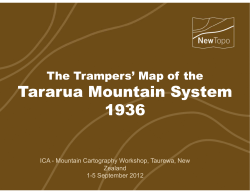 Tararua Mountain System 1936