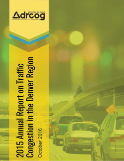 2015 Annual Report on Traffic Congestion in the Denver Region