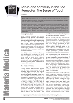 article in Similia journal 2009