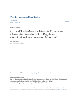 Cap and Trade Meets the Interstate Commerce Clause: Are