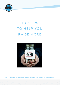 TOP TIPS TO HELP YOU RAISE MORE