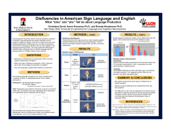 Disfluencies in American Sign Language and English