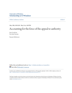 Accounting for the force of the appeal to authority