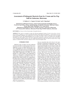 Assessment of Pathogenic Bacteria from Ice Cream and Ice Pop