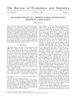 Measuring Poverty in a Growing World