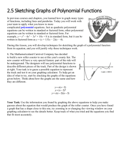 2.5 Sketching Graphs of Polynomial Functions