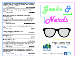 Nerds and Geeks - Johnson City Public Library