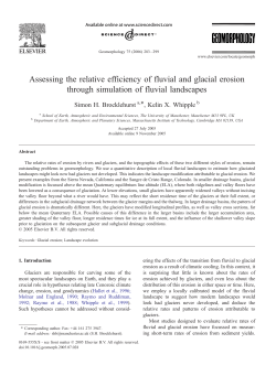 Assessing the relative efficiency of fluvial and glacial erosion