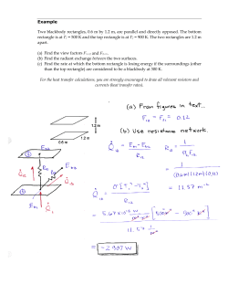 Example Two blackbody rectangles, 0.6 m by 1.2 m - Rose