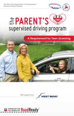 Parent`s supervised driving program