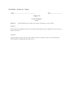 The Hobbit – Activity 10 – Theme