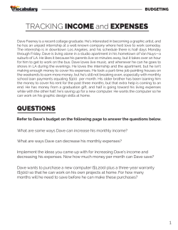 TRACKING INCOME and EXPENSES