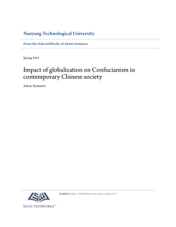 Impact of globalization on Confucianism in contemporary Chinese
