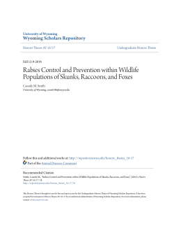 Rabies Control and Prevention within Wildlife Populations of Skunks