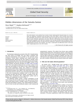 Hidden dimensions of the Somalia famine