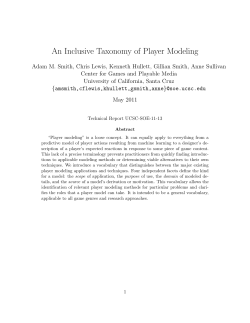 An Inclusive Taxonomy of Player Modeling