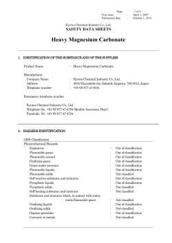 Heavy Magnesium Carbonate
