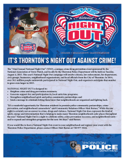 It`s Thornton`s night out against crime!