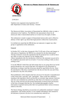 Read MRAQ Submission Here