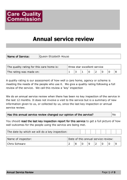 Annual service review