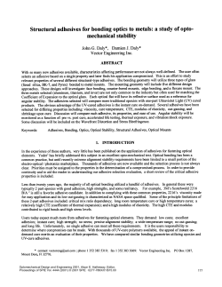 Structural adhesives for bonding optics to metals: a study of opto