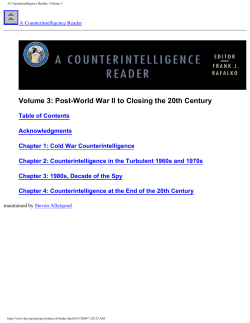 A Counterintelligence Reader, Volume 3