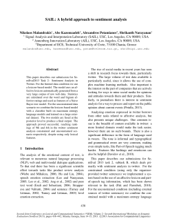 SAIL: A hybrid approach to sentiment analysis