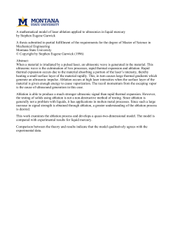 A mathematical model of laser ablation applied to