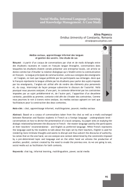 Social Media, Informal Language Learning