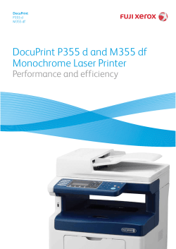 DocuPrint P355 d and M355 df Monochrome