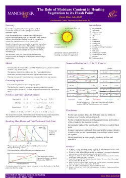 The Role of Moisture Content in Heating Vegetation to its Flash Point