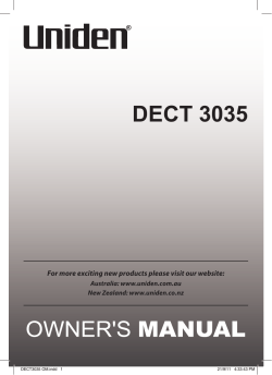 DECT 3035 - Uniden Australia