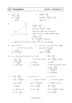 Answers - Maths Genie