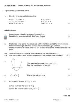 1. An equilateral triangle has sides of length 10cm. Calculate its
